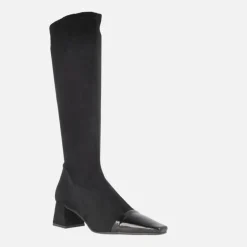 Botas altas de tejido elástico Water repellent con puntera afilada Laura