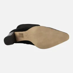 Botas altas en ante negro con tacón alto Annika
