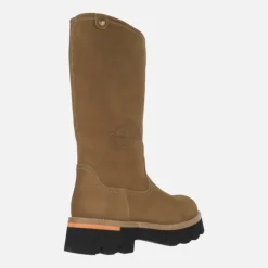 Botas altas en nobuck cuero Panama Lima con forro de pelo