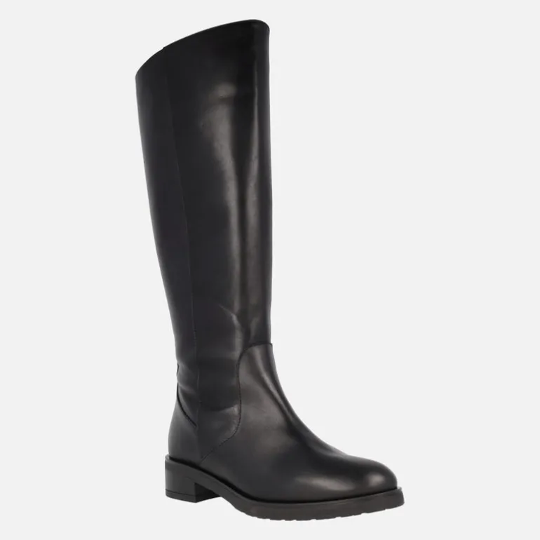 Botas altas en piel negra con membrana impermeable WondersDRY