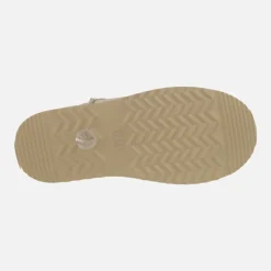 Botas australianas Melide en serraje beige con plataforma