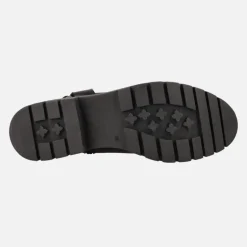 Botas bajas de estilo motero en piel negra Jordana