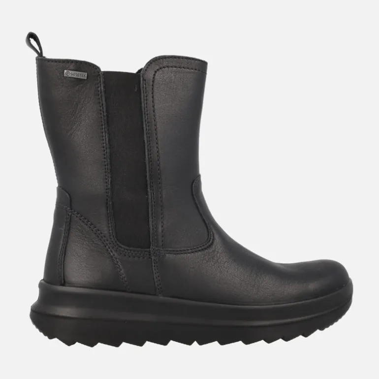 Botas bajas en piel negra con membrana Gore-tex