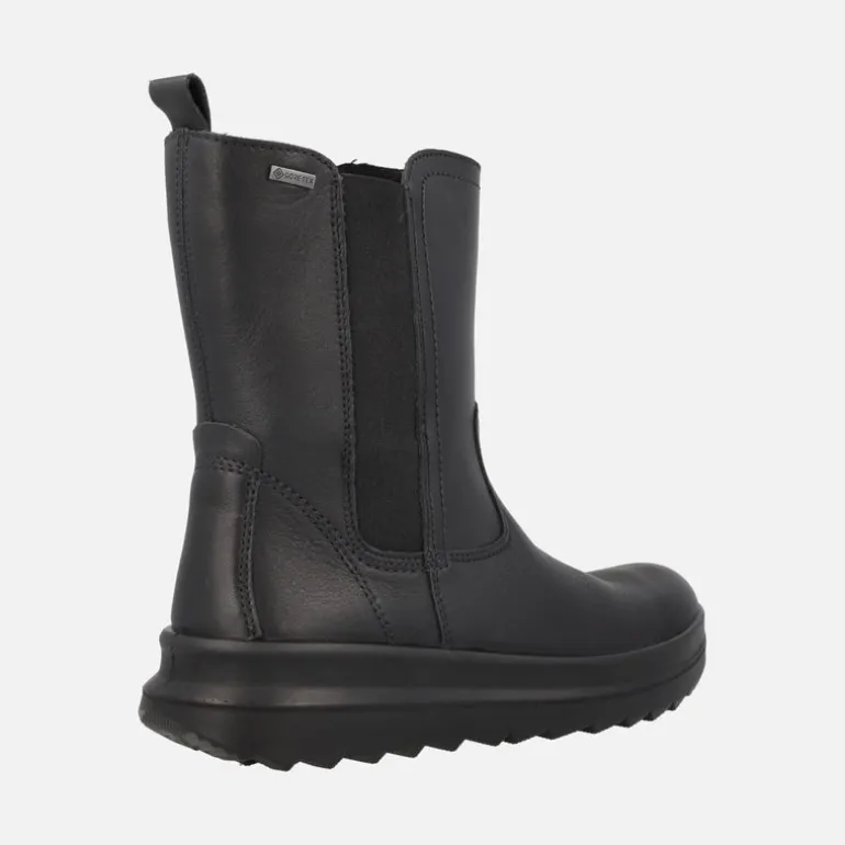 Botas bajas en piel negra con membrana Gore-tex