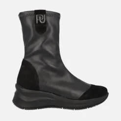 Botas bajas estilo calcetín en tejido elástico negro