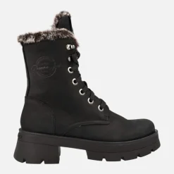 Botas Clare de piel nobuck con forro de pelo y cordones