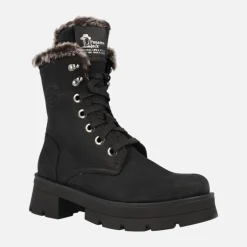 Botas Clare de piel nobuck con forro de pelo y cordones
