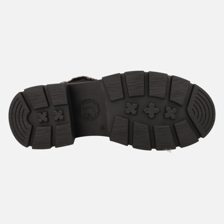 Botas Clare de piel nobuck con forro de pelo y cordones