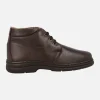 Botas clásicas de piel con cordones y forro de pelo para hombre