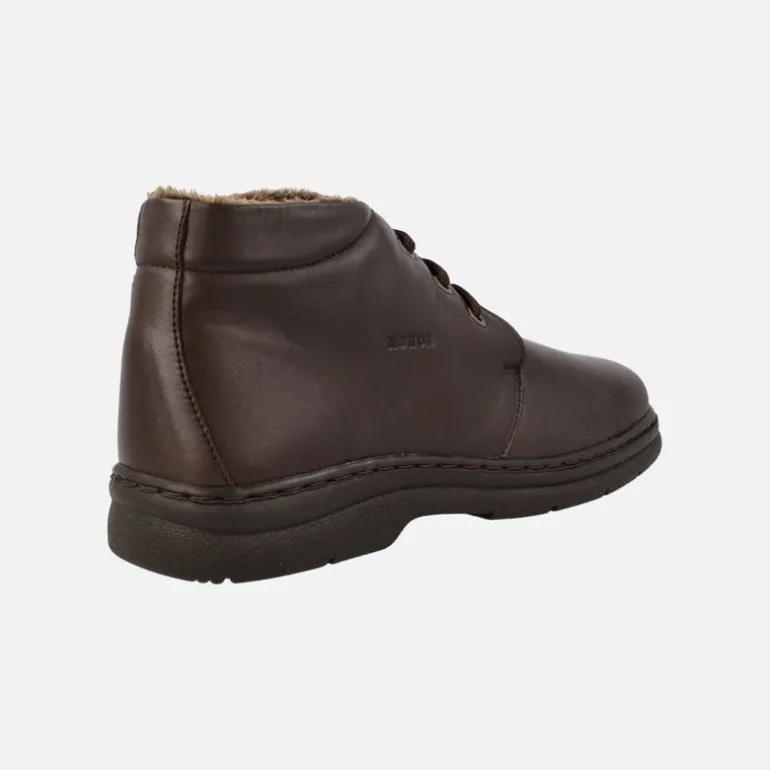 Botas clásicas de piel con cordones y forro de pelo para hombre