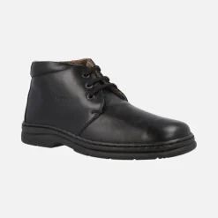 Botas clásicas de piel con cordones y forro de pelo para hombre