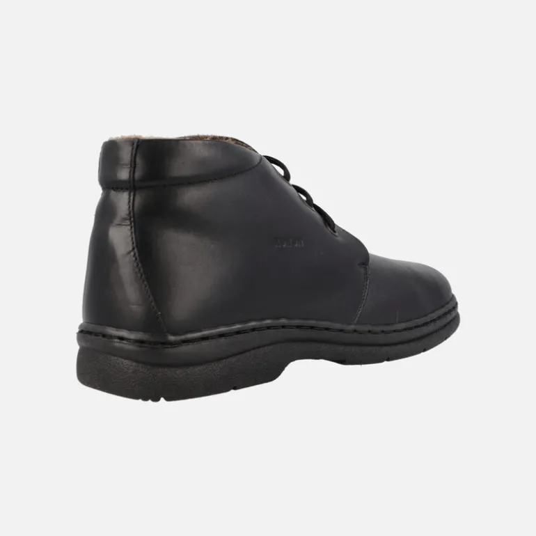 Botas clásicas de piel con cordones y forro de pelo para hombre