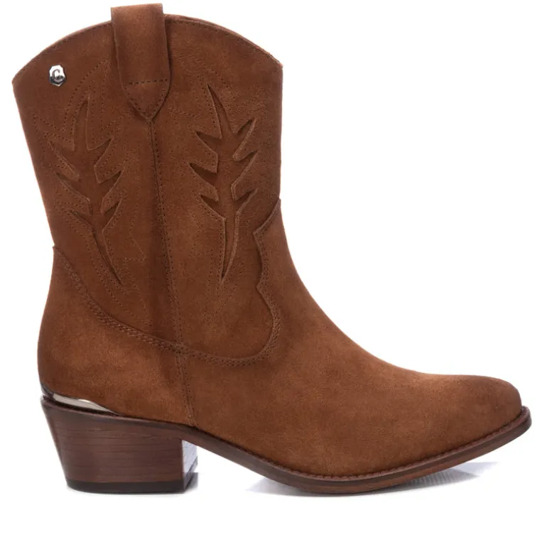 Botas cowboy bajas para mujer con troquelado
