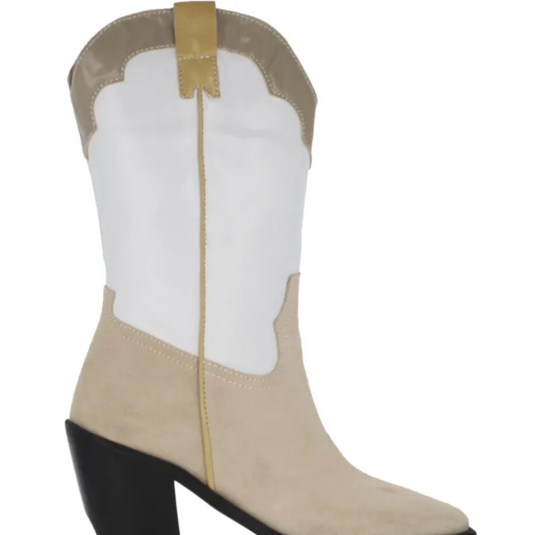 Botas cowboy combinadas con tacón alto Erin