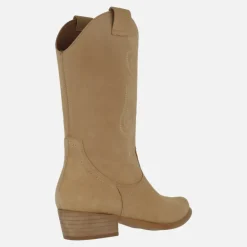 Botas cowboy Jandra en piel serraje con bordados