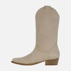 Botas cowboy Jandra en piel serraje con bordados