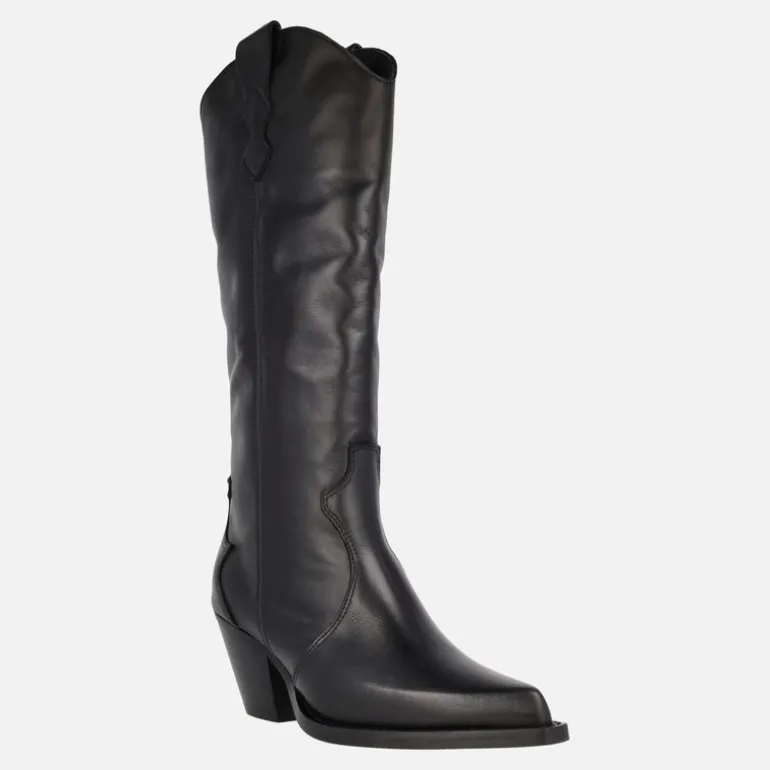 Botas cowboy negras de caña alta Vendome