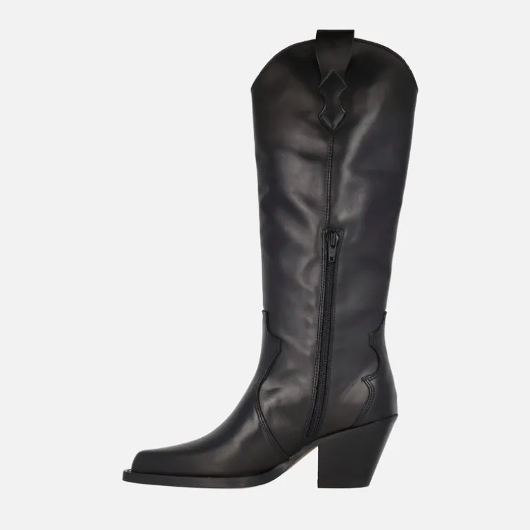 Botas cowboy negras de caña alta Vendome
