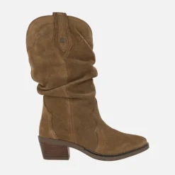 Botas cowboy Teo de piel con caña arrugada