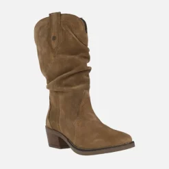 Botas cowboy Teo de piel con caña arrugada