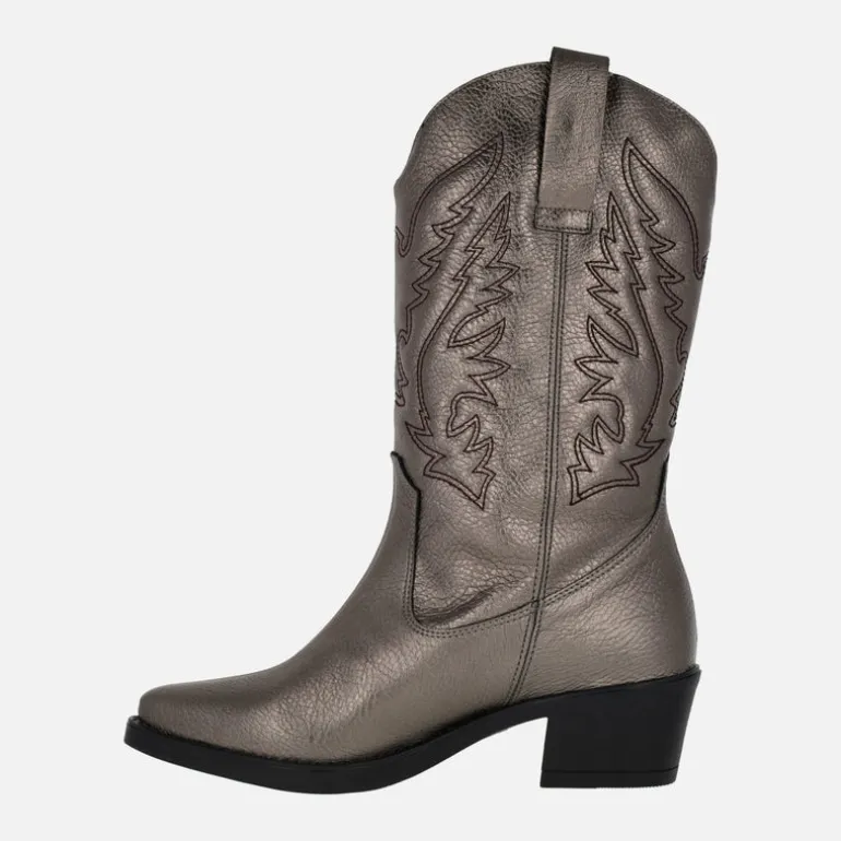 Botas cowboy Teo de piel con bordados