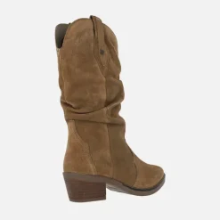 Botas cowboy Teo de piel con caña arrugada