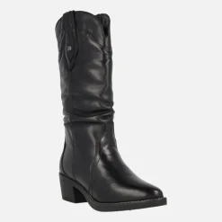 Botas cowboy Teo de piel con caña arrugada