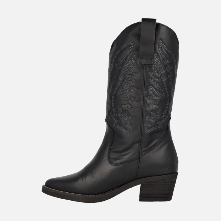 Botas cowboy Teo de piel con bordados