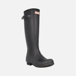 Botas de agua Hunter Orginal tall LG Bkstrp black con logo trasero