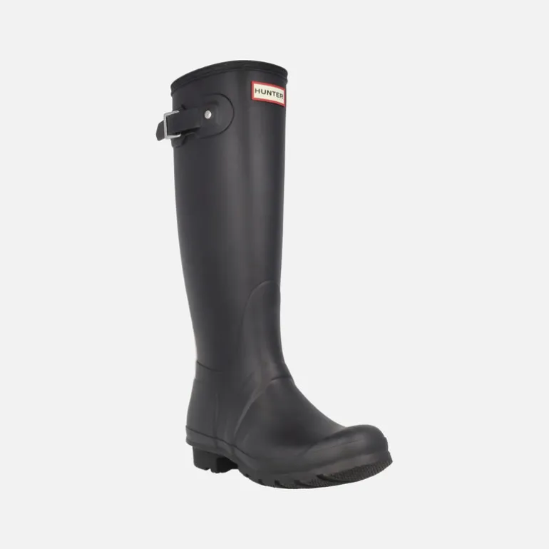 Botas de agua Hunter Orginal tall LG Bkstrp black con logo trasero