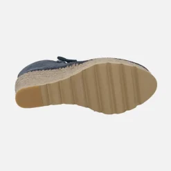 Botas de ante estilo esquimal con pala de borreguillo y cuña alta de yute