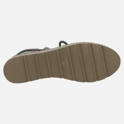 Botas de ante estilo esquimal con pala de borreguillo y plataforma de yute