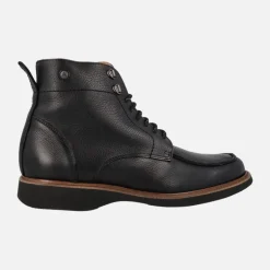 Botas de cordones para hombre en piel grabada