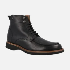 Botas de cordones para hombre en piel grabada