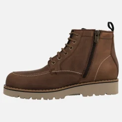 Botas de cordones para hombre en piel engrasada cuero