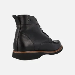 Botas de cordones para hombre en piel grabada