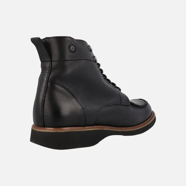 Botas de cordones para hombre en piel grabada