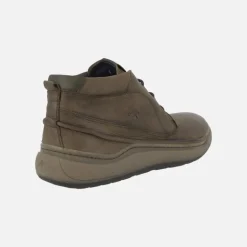 Botas de cordones para hombre en piel taupe