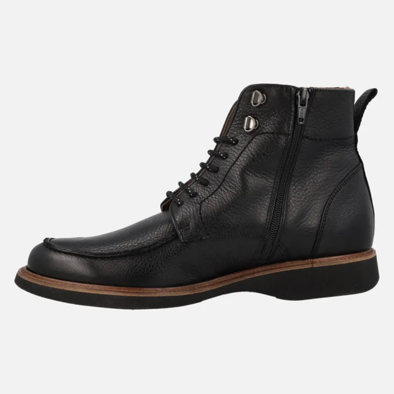 Botas de cordones para hombre en piel grabada