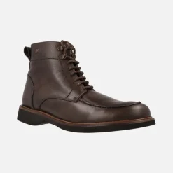 Botas de cordones para hombre en piel grabada