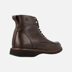 Botas de cordones para hombre en piel grabada