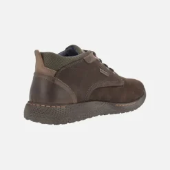 Botas de cordones para hombre en piel nobuck con membrana impermeable