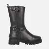 Botas de estilo motero en piel negra de Top3