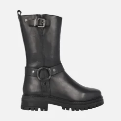 Botas de estilo motero en piel negra de Top3