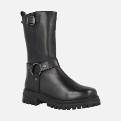 Botas de estilo motero en piel negra de Top3