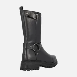 Botas de estilo motero en piel negra de Top3