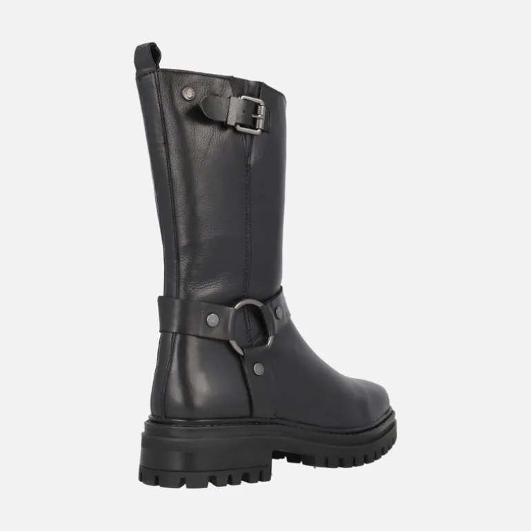 Botas de estilo motero en piel negra de Top3