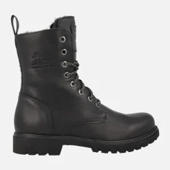 Botas de piel con cordones y forro de pelo Frisia