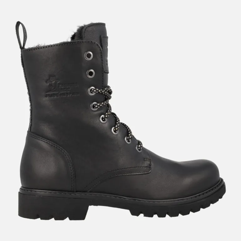Botas de piel con cordones y forro de pelo Frisia