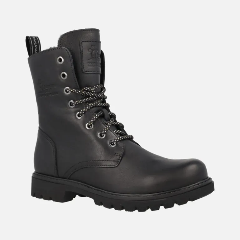 Botas de piel con cordones y forro de pelo Frisia